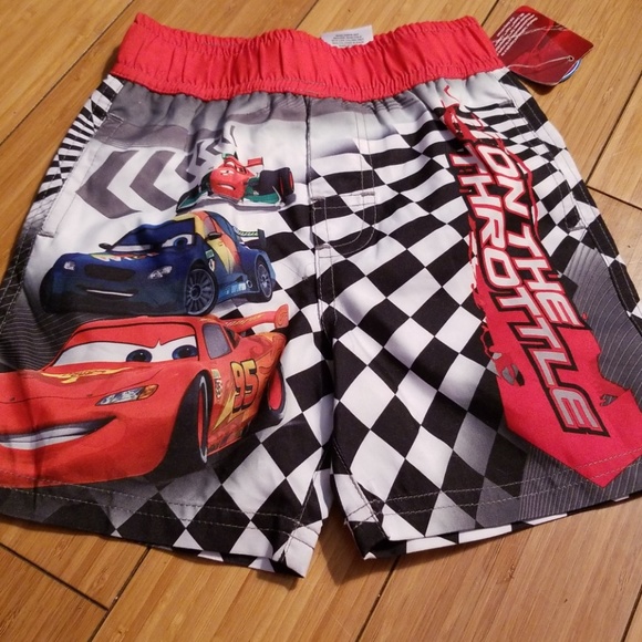 UPF50 Toddler Boys Disney CARS Swimming Shorts Swim 12M